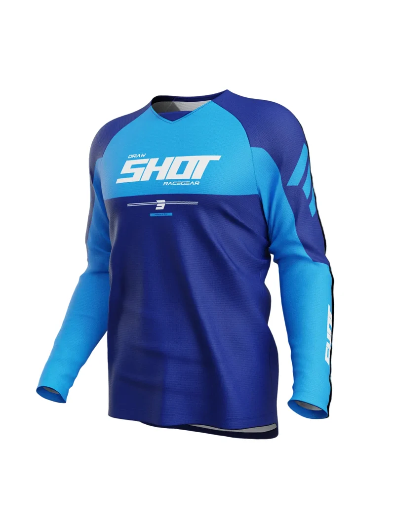 SHOT DRAW CAMISA DE MOTO AZUL