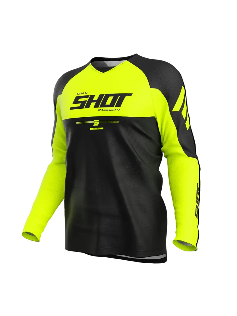 SHOT DRAW CAMISA DE MOTO NEON AMARILLO