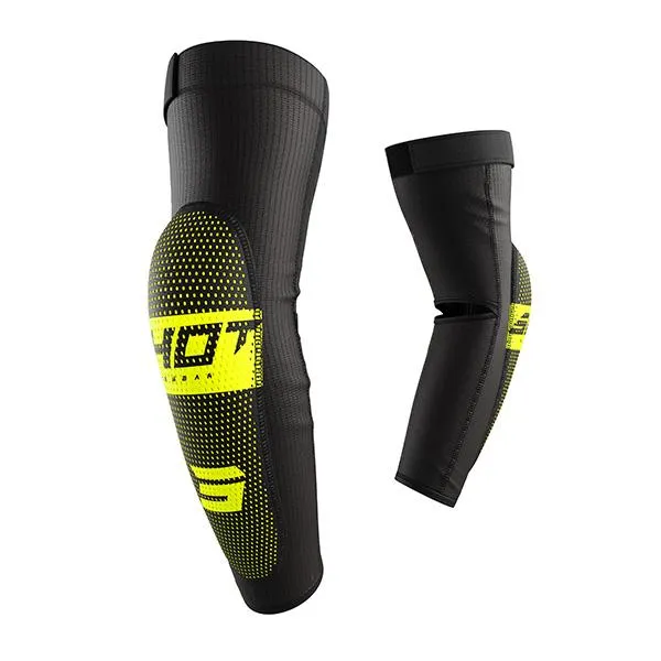 SHOT ELBOW GUARDS KID CODERAS DE MOTO 2.0 NEGRO NEON AMARILLO