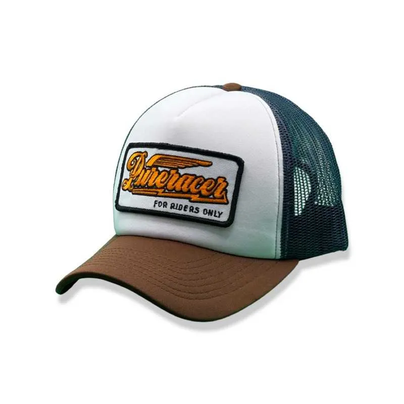 PURERACER GORRA WING LOGO BLANCO MARRON AZUL