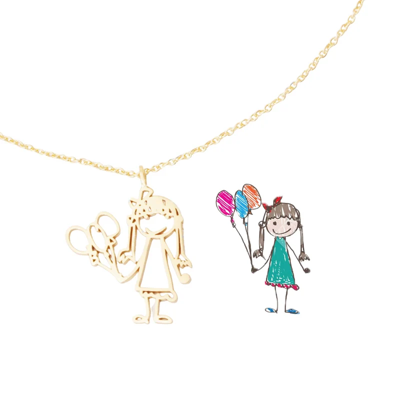 Collar Personalizado con Dibujo de tu Hijo | White & You