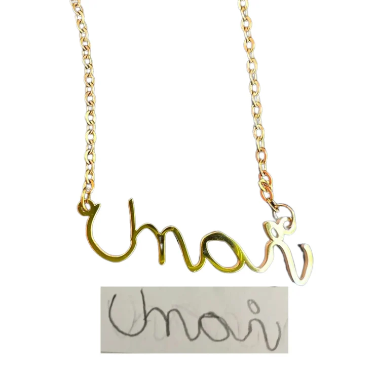 Collar tipografía personalizada