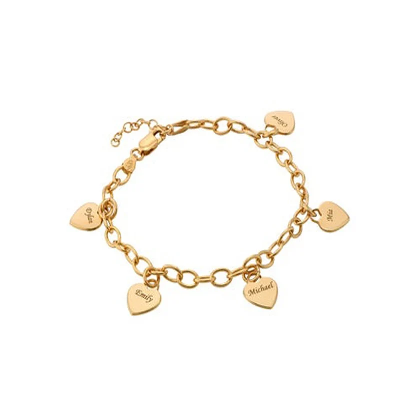 Pulsera Corazones personalizables