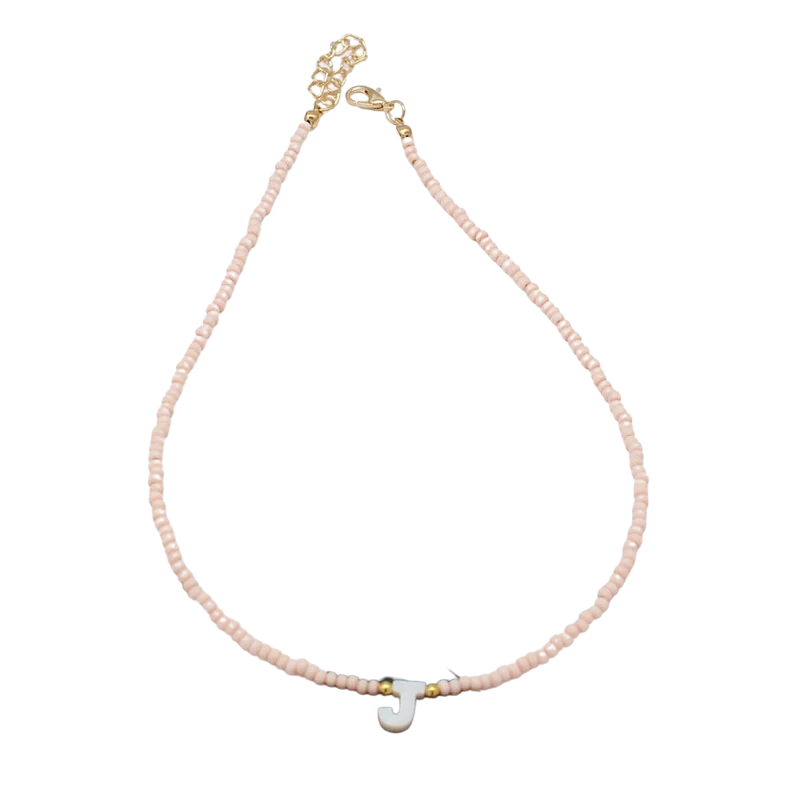 Collar de cuentas Rosa palo