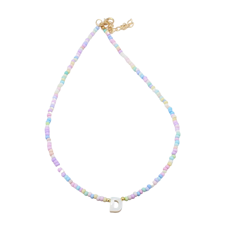Collar de cuentas multicolor