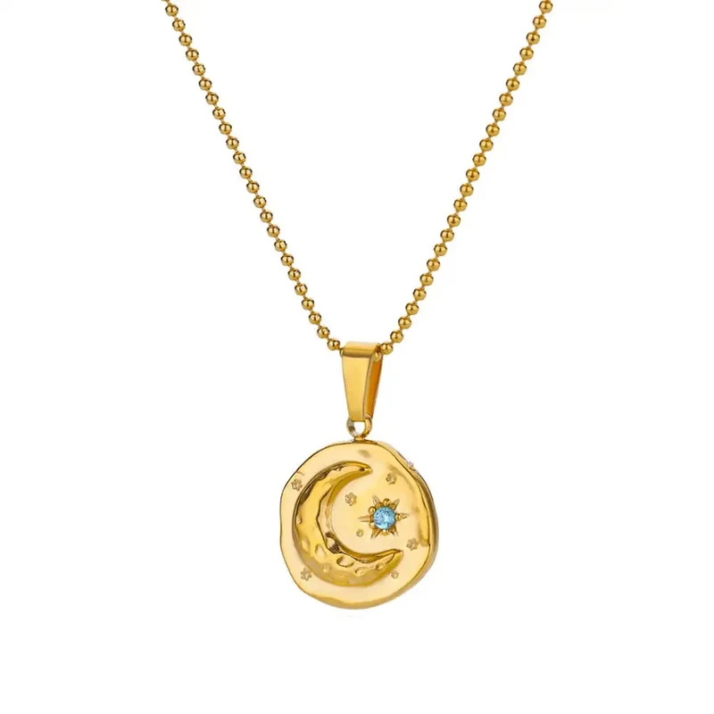 Collar Luna con circonita