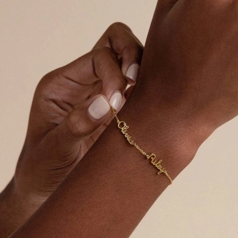 Pulsera Personalizada varios Nombres – Acero Inoxidable 316L – Disponible en Dorado y Plateado