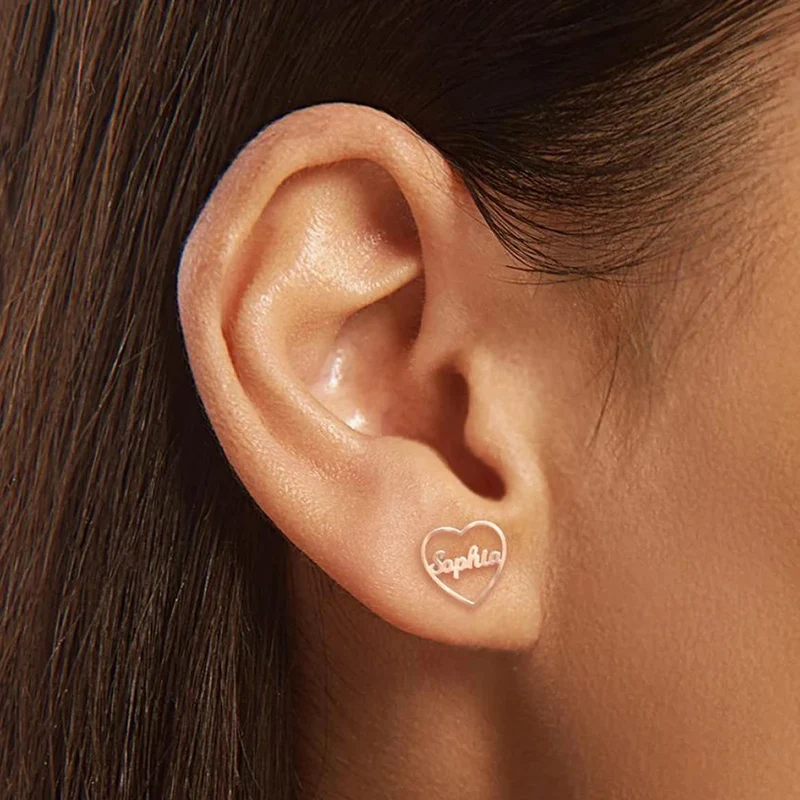 Pendientes personalizados corazon
