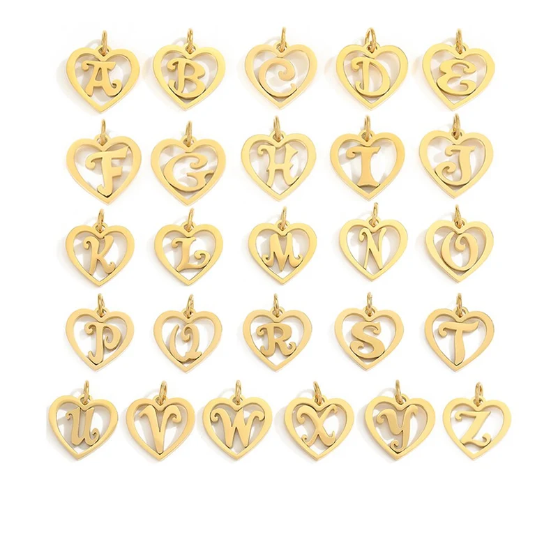 Charm Corazón con inicial.