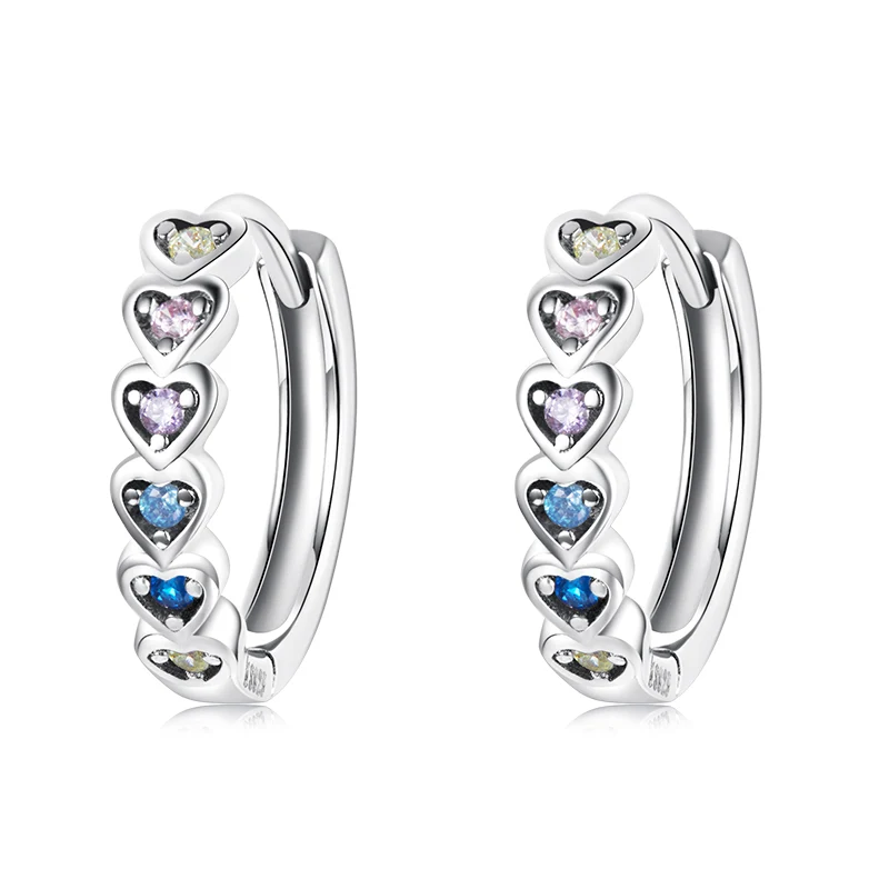 Pendientes corazones y circonitas