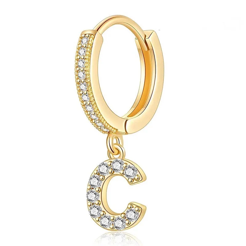 Pendiente con Inicial y Circonitas en Acero Inoxidable | White & You