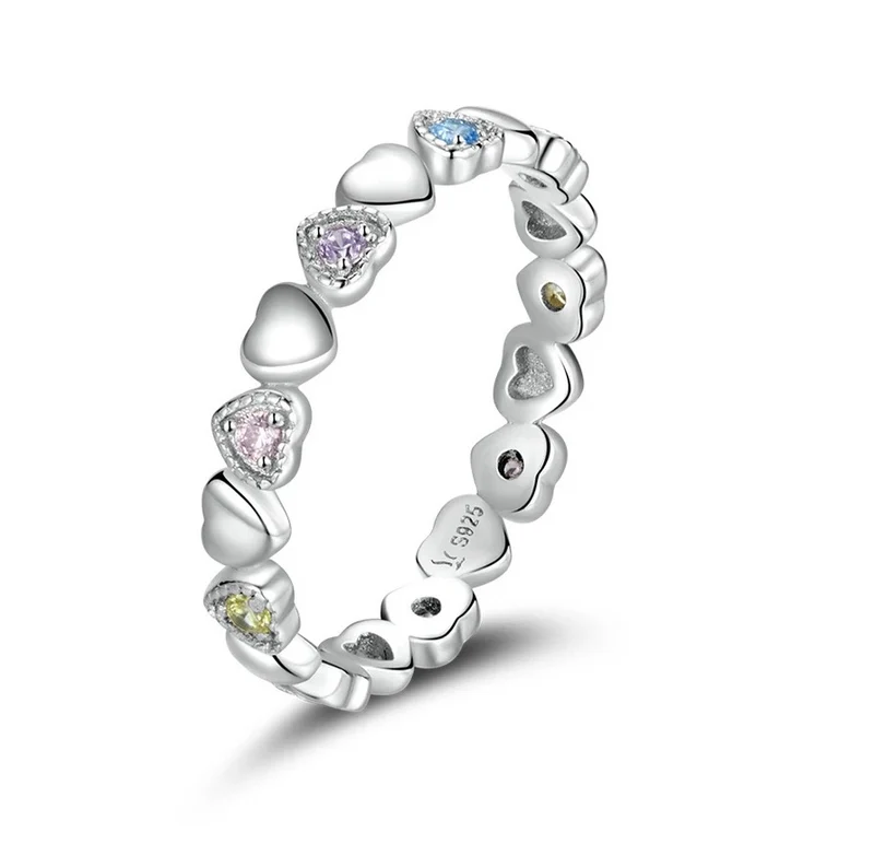 Anillo corazones de plata 925