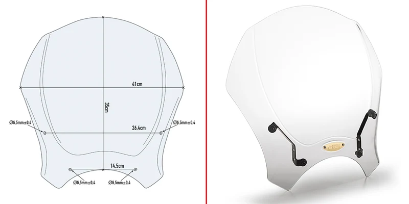 GIVI 140A CÚPULA UNIVERSAL AL ATRANSPAREN KIT