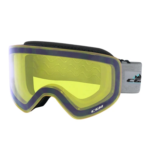 CGM 781A MAG Negro Protectoras Casco Gafas Amarillo