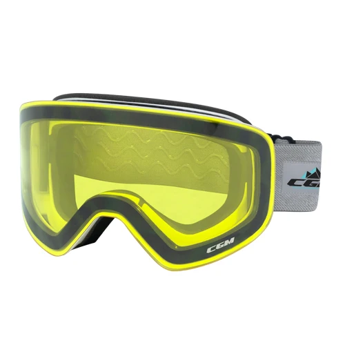 CGM 781A MAG Blanco Protectoras Casco Gafas Amarillo