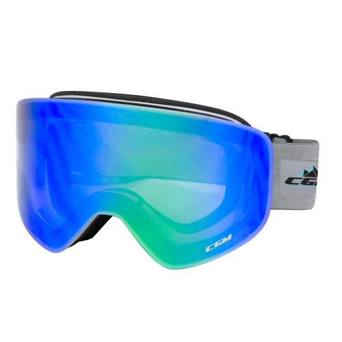 CGM 781A MAG Blanco Protectoras Casco Gafas Iridium Plus Verde