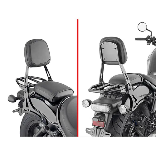 KAPPA RESPALDO MOTO NEGRO PORTAEQUIPAJES HONDA CMX 1100 REBEL