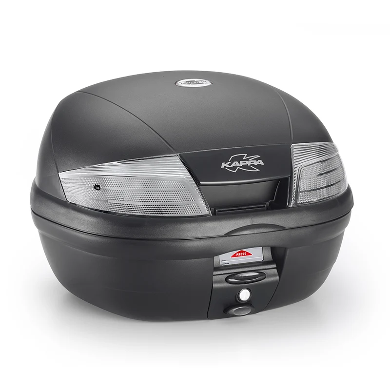 KAPPA MALETA NEGRO BASE 35 LTS CATADIÓPTRICOS AHUMADO