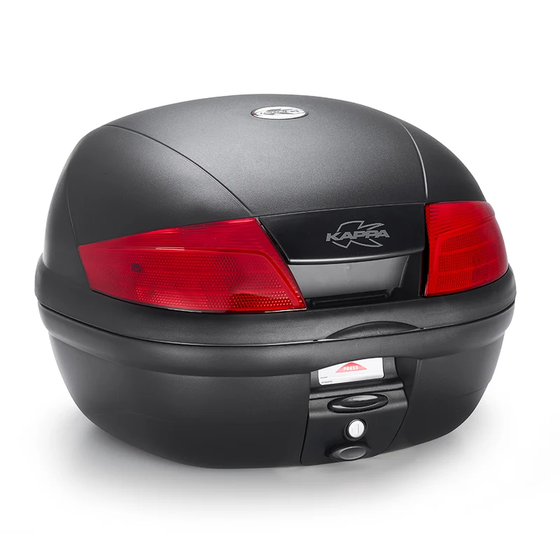 KAPPA MALETA NEGRO BASE 35 LTS CATADIÓPTRICOS ROJO