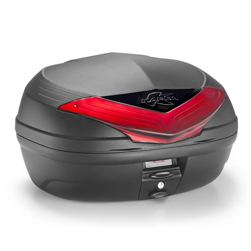 KAPPA MALETA ML46 NEGRO BASE CATADIÓPTRICOS ROJO 46 LTS