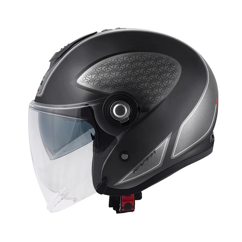 Gráficos del casco jet Kappa KV35 DEXTER TITANIO NEGRO