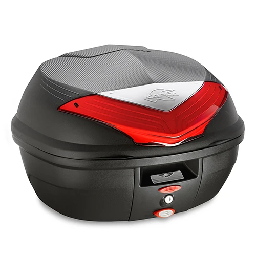 KAPPA MALETA NEGRO BASE PARILLA K628 CATADIÓPTRICOS ROJO 35LTS