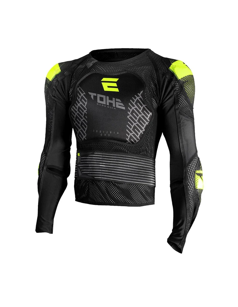 SHOT T-SHIRT AIRLIGHT BLACK_NEON_YELLOW 2XS