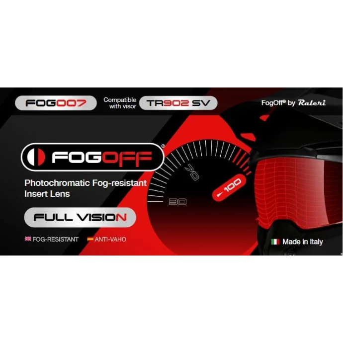 MT FOGOFF 100s FOG007 LAMINA ANTI-VAHO FOTOCROMÃTICA PARA PANTALLA SOLAR TR902