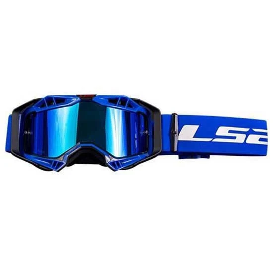 LS2- AURA GOGGLE BLACK BLUE WITH IRIDIUM VISOR