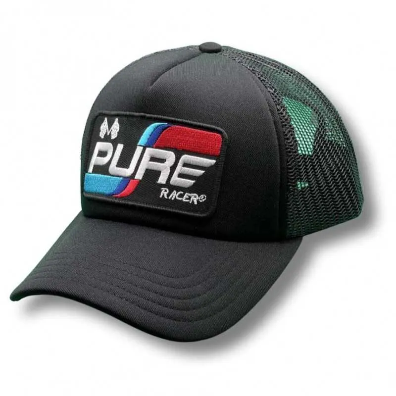 PURERACER GORRA FLAG LOGO BLACK