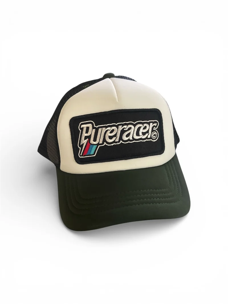 PURERACER GORRA TOOL GREEN WHITE BLACK
