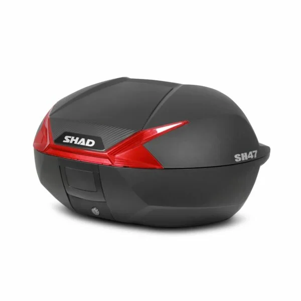 SHAD SH47 BAÚL SUPERIOR REFLECTOR BLANCO ROJO