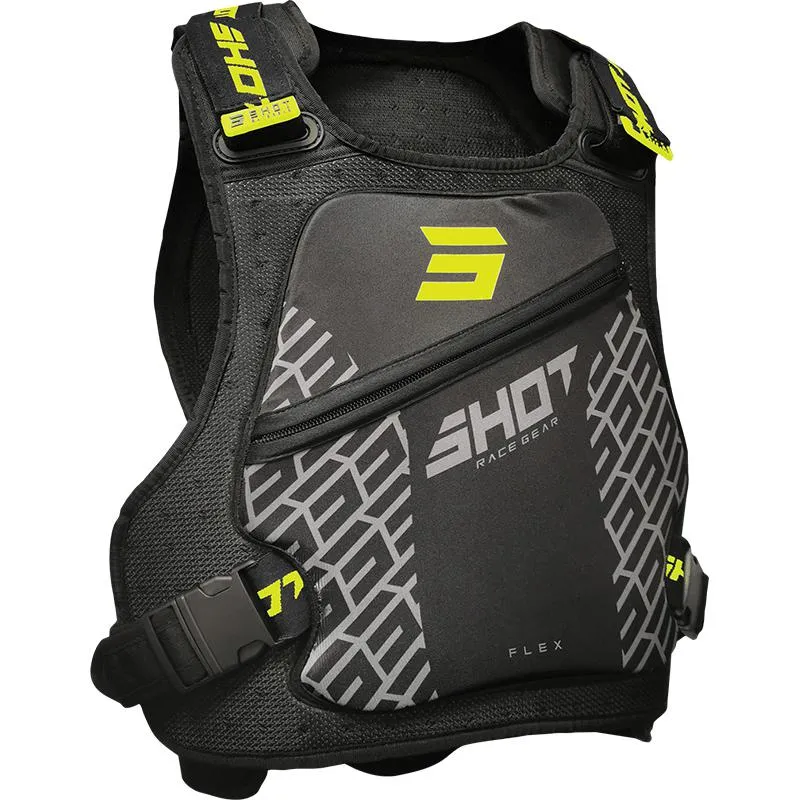 SHOT Pare Pierres Flex Chest Protector Negro Neon Amarillo