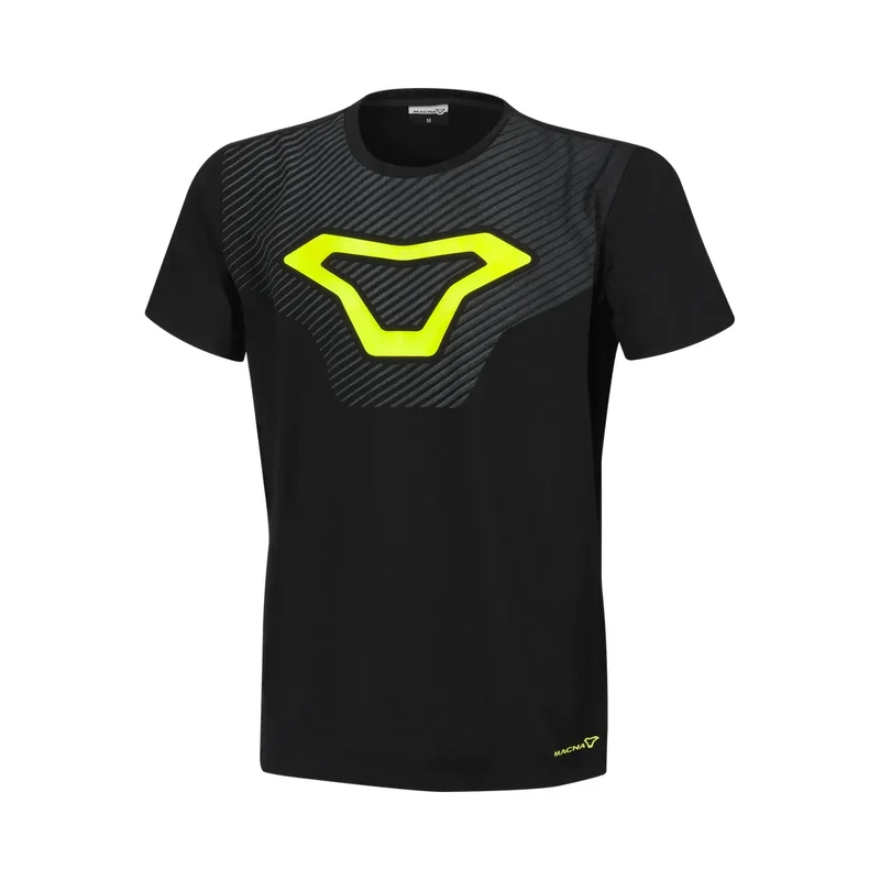 MACNA Logo Hombre Camisa Negro Amarillo