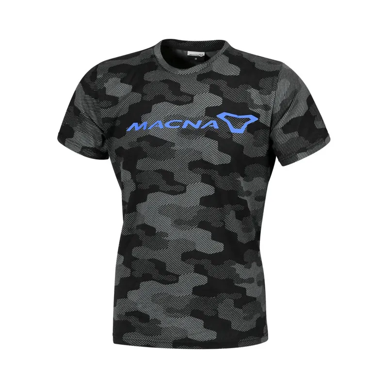 MACNA Dazzle Logo 2.0 Hombre Camiseta Negro Gris Azul