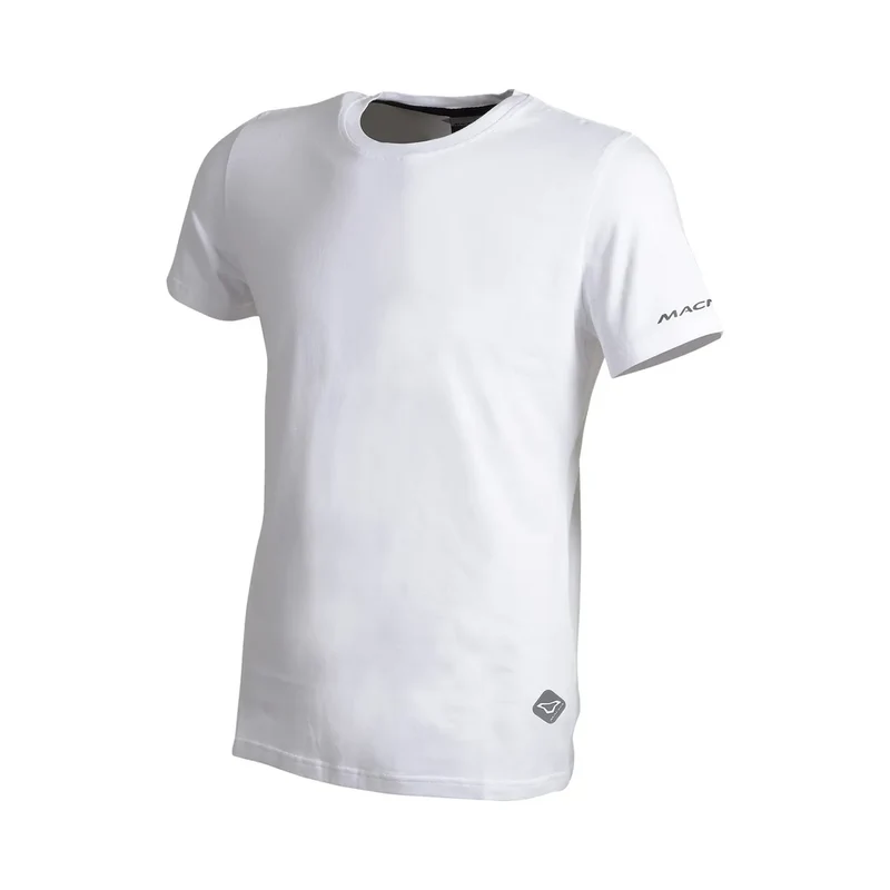 MACNA Hombre Verano Liso Camiseta Blanco