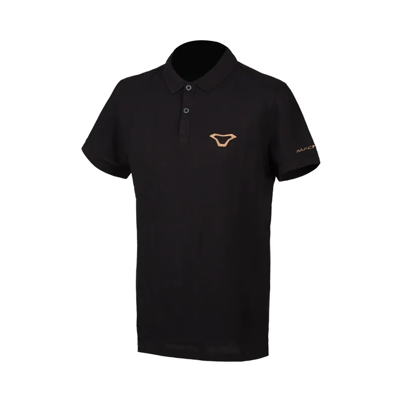 MACNA Estilo Urbano Hombre Polo Camisa Negro Marrón