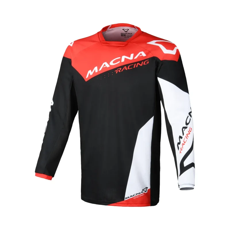 MACNA Backyard-1 hombre Camisa moto aventura Negro Rojo Blanco