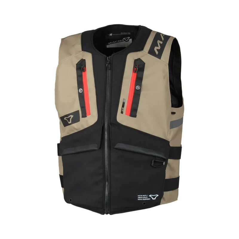 Macna MUTV-1 Chaleco aventura mangas Topo Negro