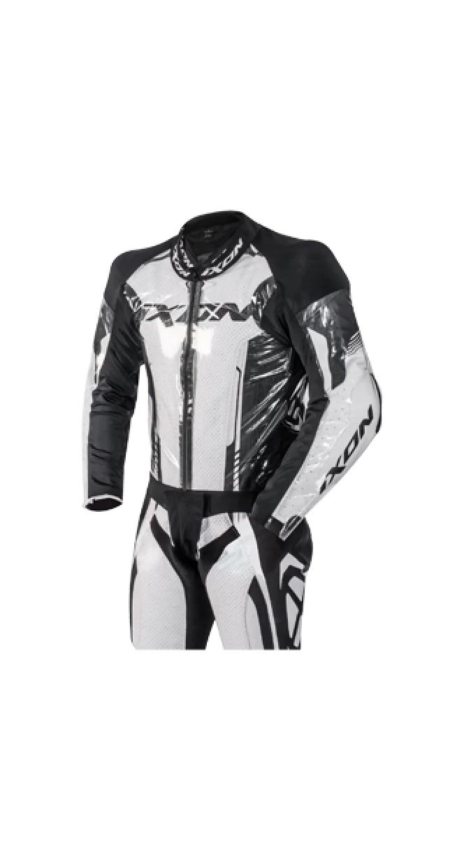 IXON STREAM HOMBRE TRAJE DE LLUVIA NEGRO TRANSPARENTE