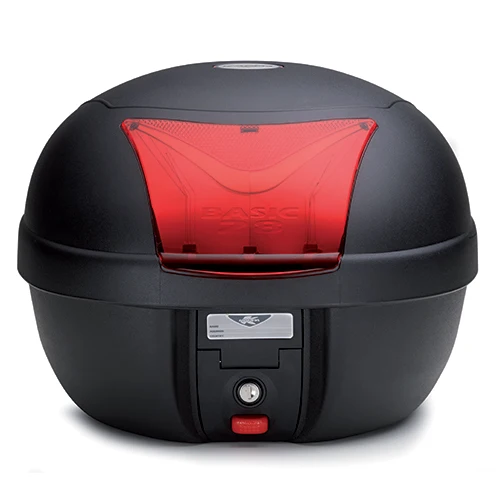 KAPPA MALETA PARILLA K628 NEGRO BASE CATADIÓPTRICOS ROJO 28LTS