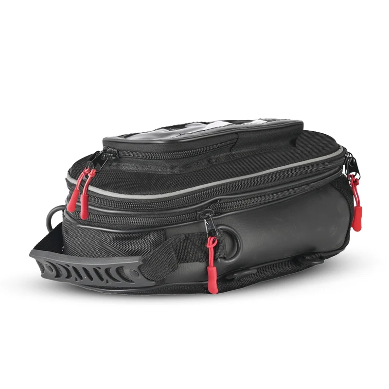 R-TECH-MOCHILA TEXTIL BEAT SINGLE POCKET NEGRO ROJO