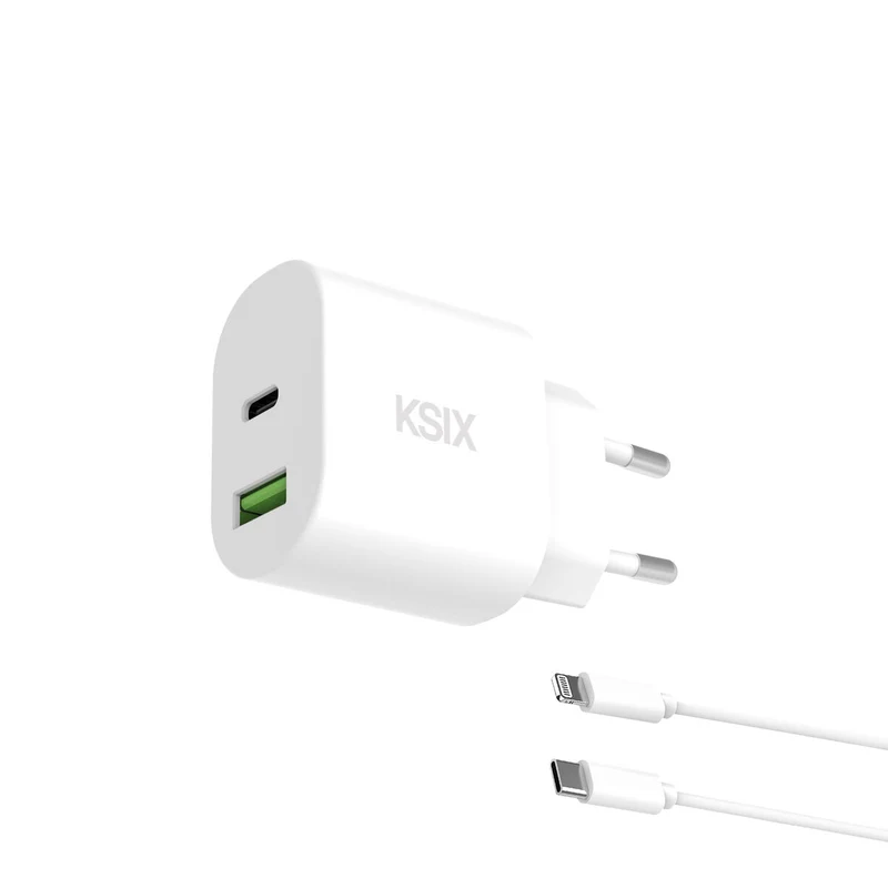 Cargador de Pared KSIX Blanco 20 W