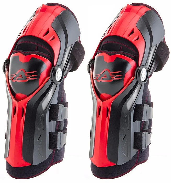 ACERBIS RODILLERA GORILLA NEGRO ROJO