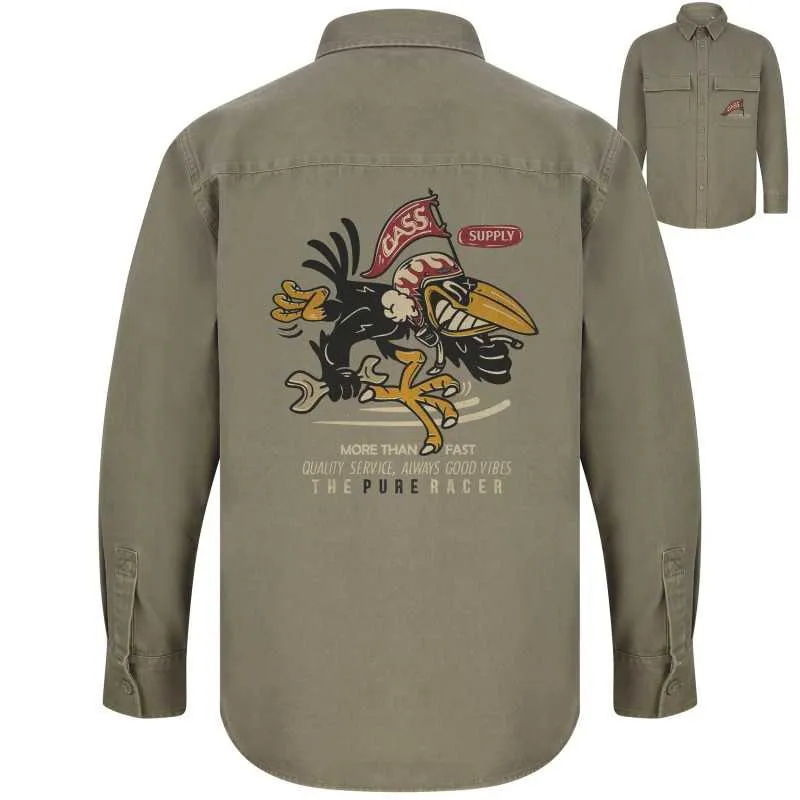 PURERACER CAMISA FAST SERVICE KHAKI