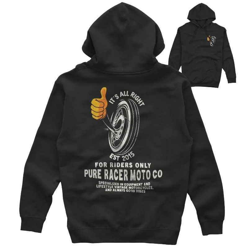 PURERACER SUDADERA CAPUCHA ITS ALL RIGHT BLACK
