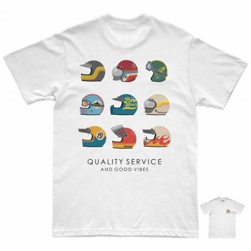 PURERACER CAMISETA HELMET COLLECTION WHITE