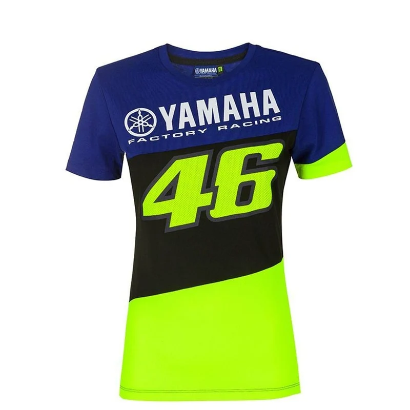 VR46 Yamaha Racing mujer Camiseta oficial de Valentino Rossi Azul/Amarillo