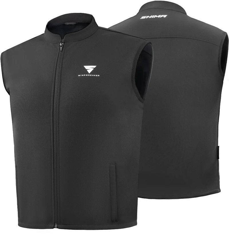 SHIMA WINDBREAKER CHALECO DE MOTO CORTAVIENTOS NEGRO