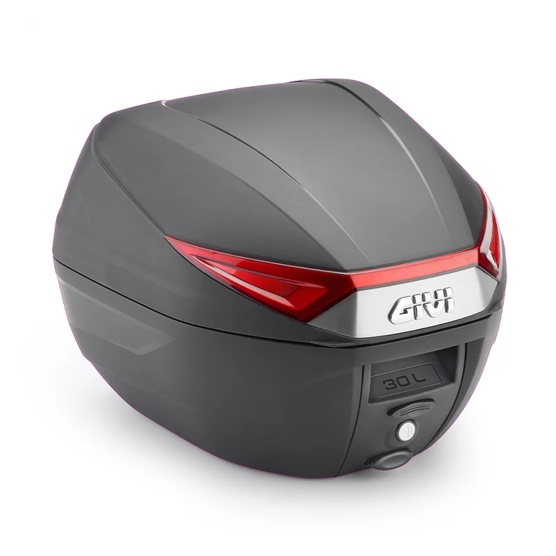 GIVI ML C30 Maleta Para Moto Negra Con Reflectores Rojos 30 L